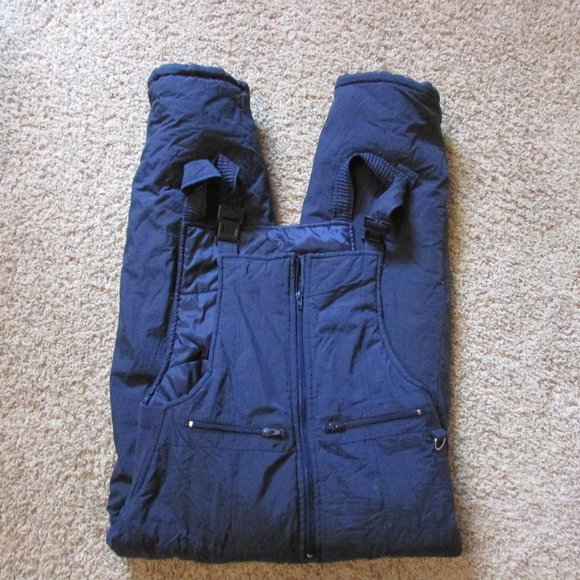 Northcrest Girls 14/16 Large Navy Blue Snow Bibs Pants Insulated Warm - Picture 1 of 3